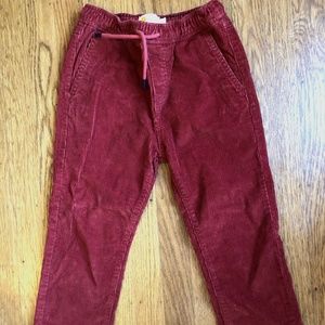 Never Worn Mini Boden Relaxed Slim Pull-on Cords Corduroy Brick Red Size 6 Kids